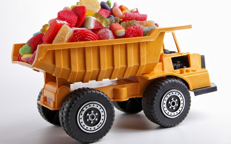 Toy Dump Truck with Candy