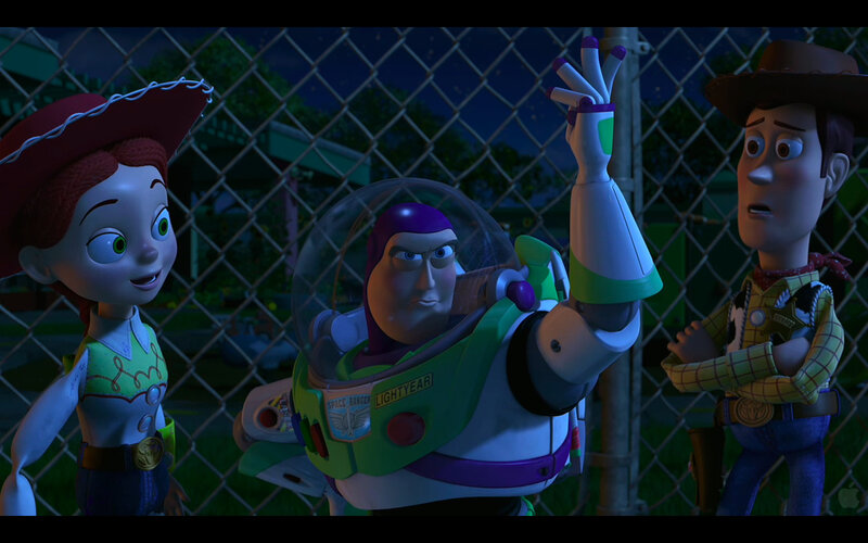 Toy Story 2 characters at night
