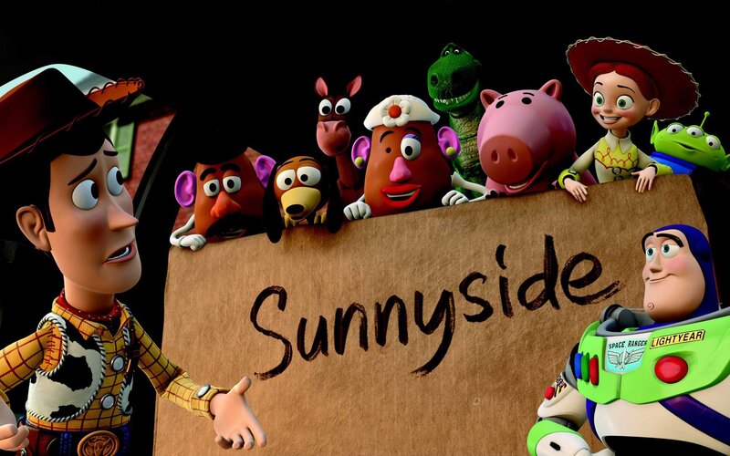 Toy Story characters at Sunnyside