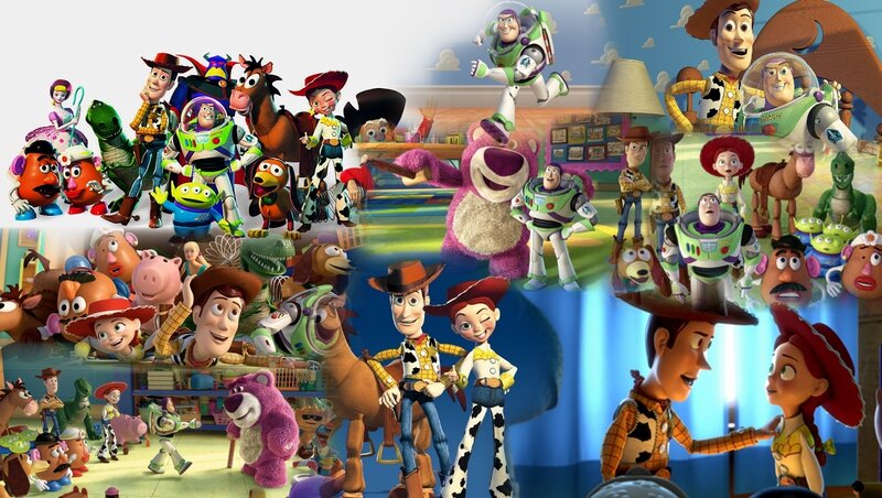 Toy Story Characters Collage — Blue