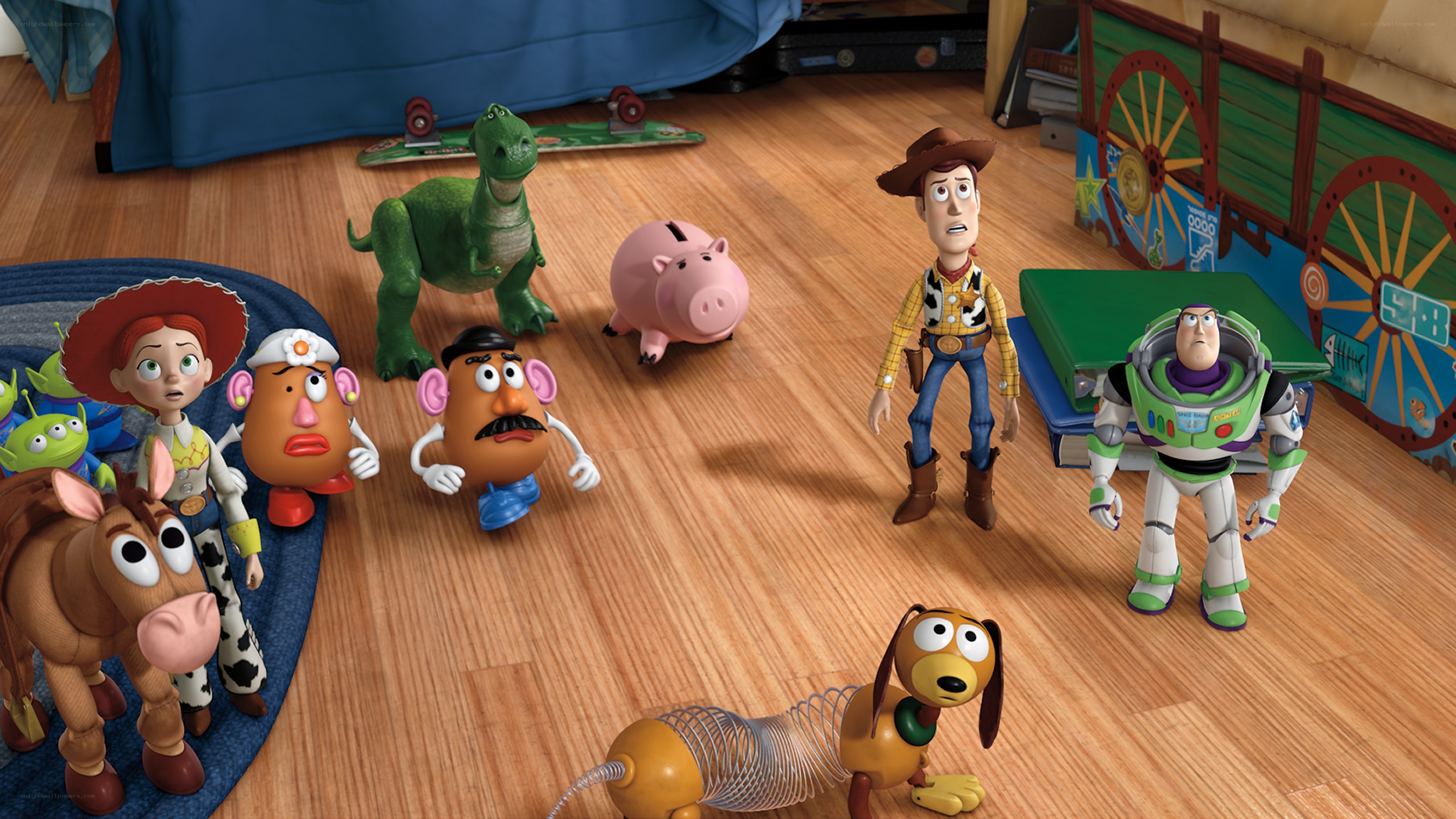 Toy Story characters gathered
