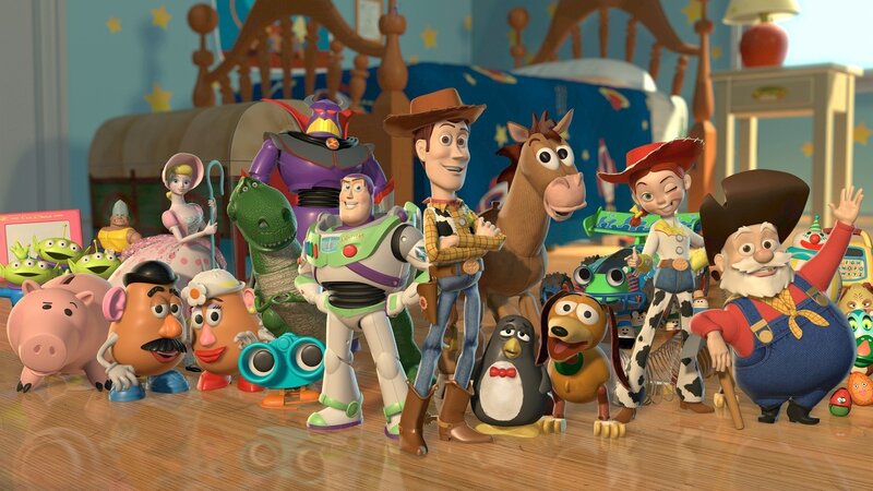 Toy Story characters group photo