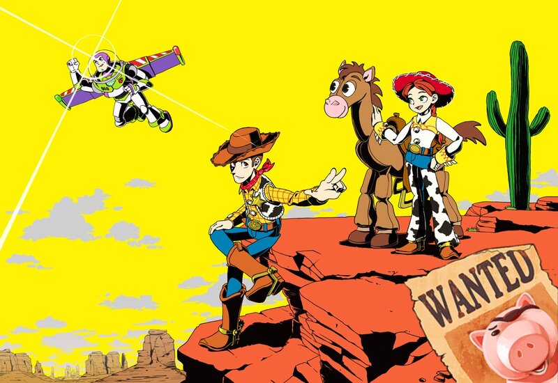 Toy Story characters in desert