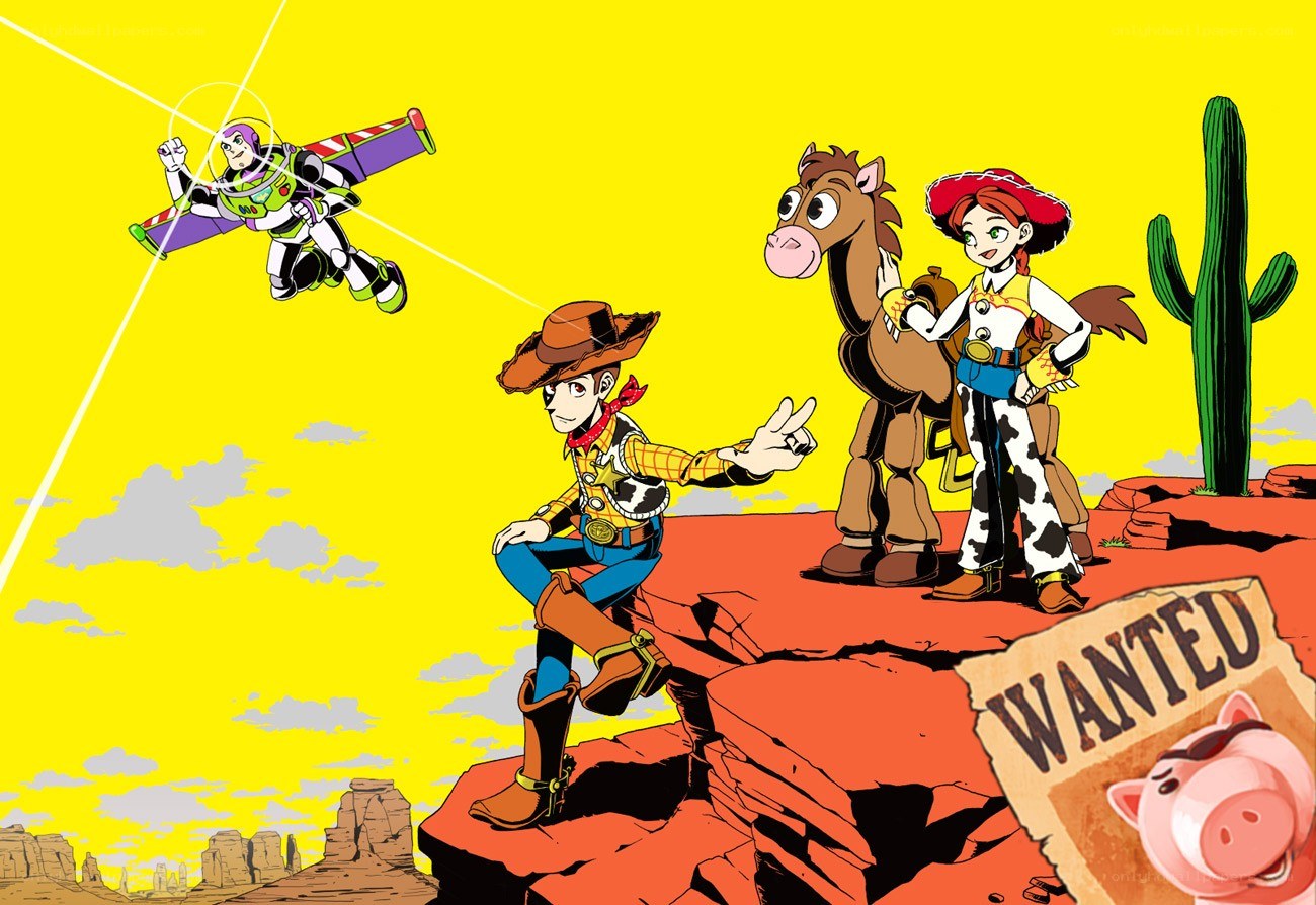 Toy Story characters in desert