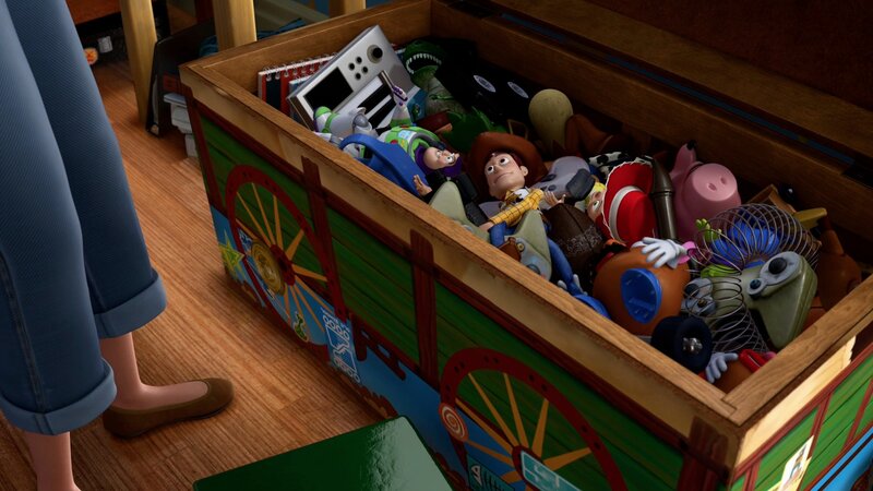 Toy Story toys in a box