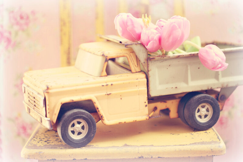 Toy Truck with Flowers