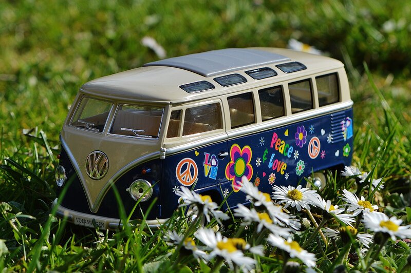 Toy Van in Grass