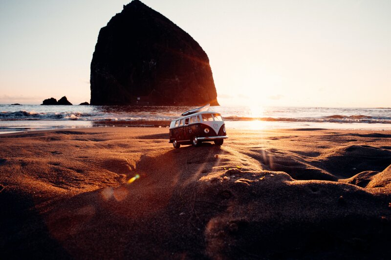 Toy Van on Beach