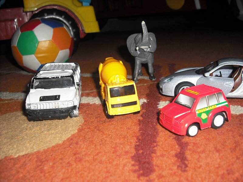 Toy Vehicles on Carpet