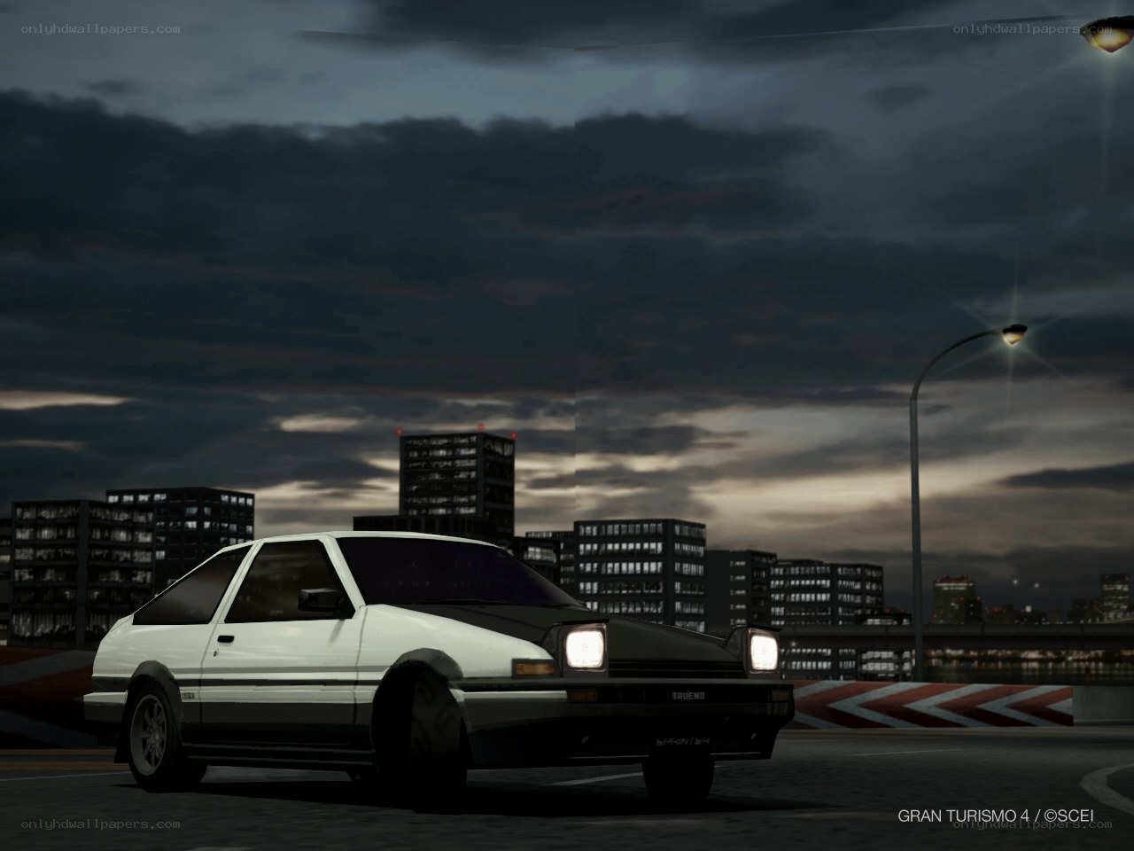 Toyota AE86 at dusk