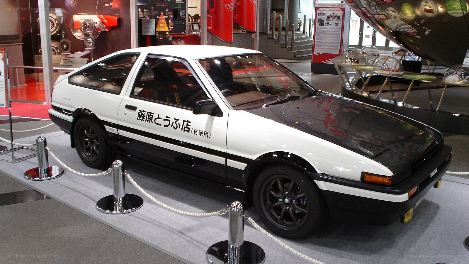 Toyota AE86 on display