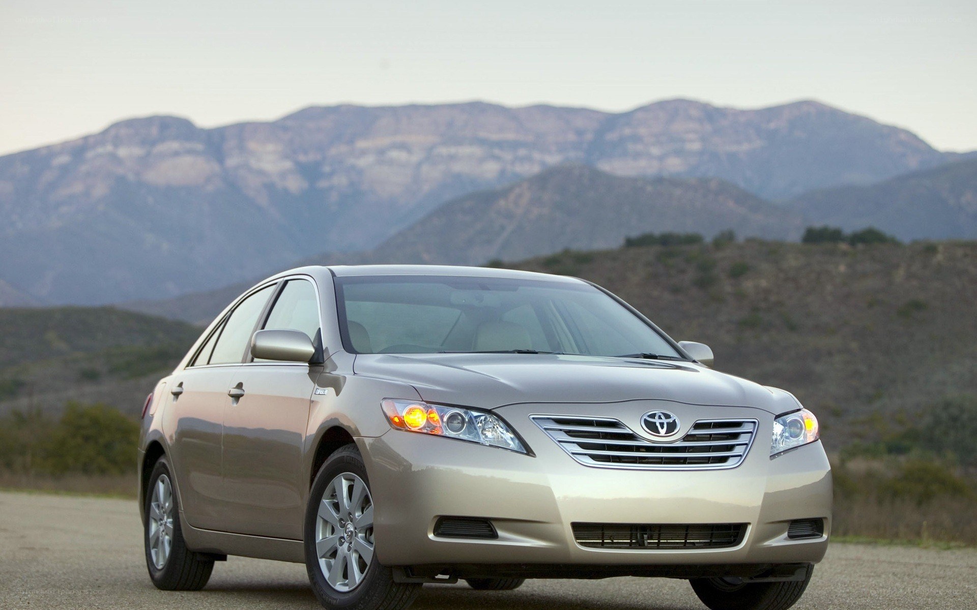 Toyota Camry on a mountain road