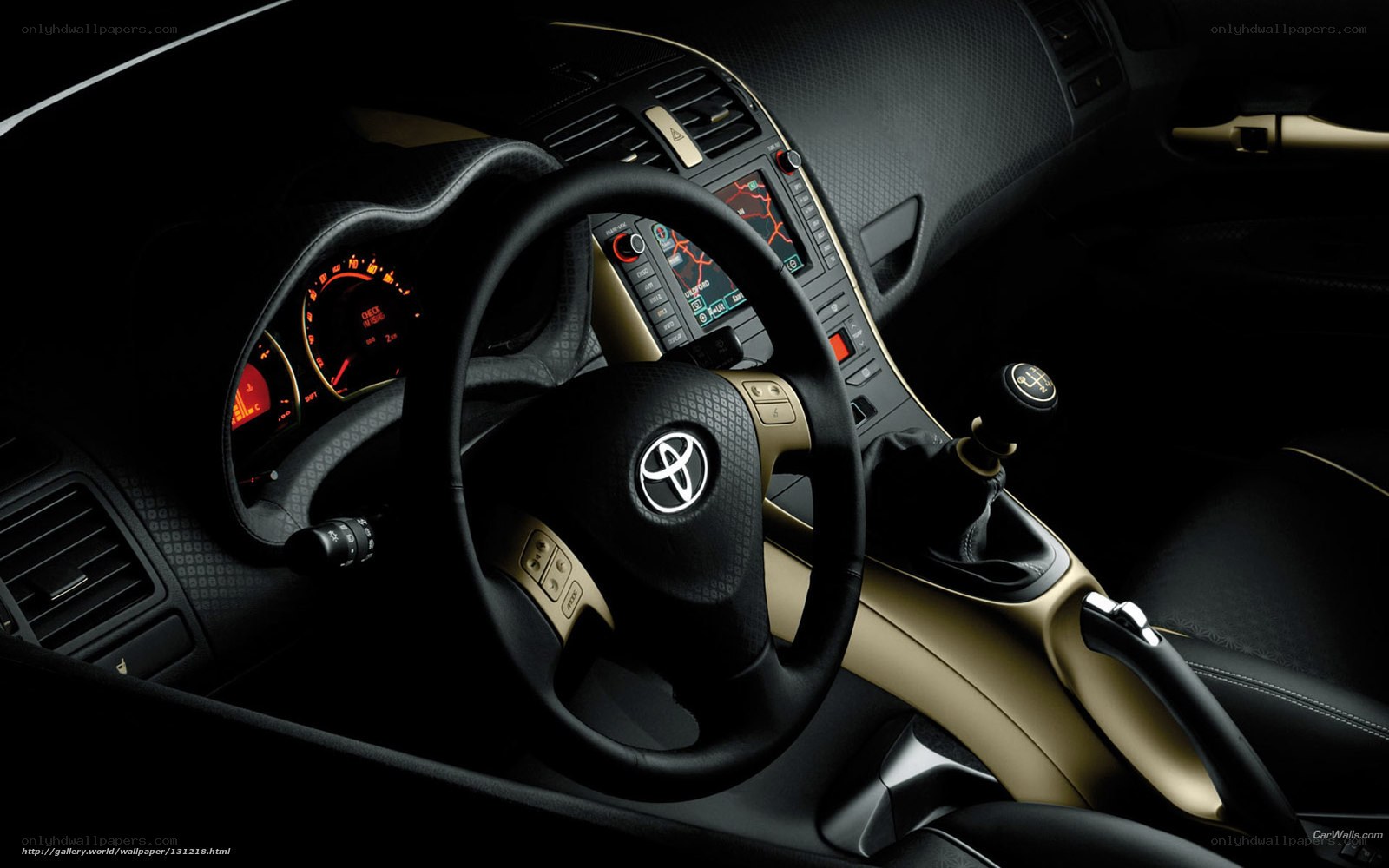 Toyota car interior dashboard