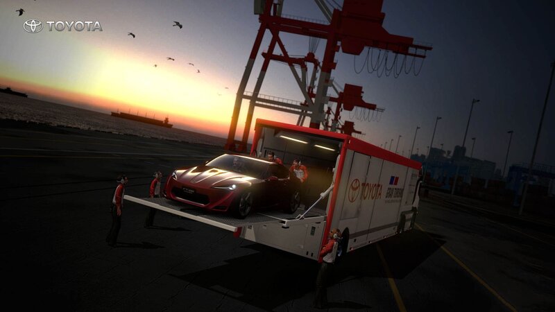 Toyota car transport at port