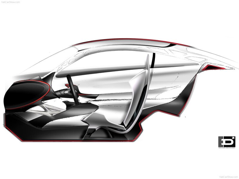 Toyota concept car interior sketch