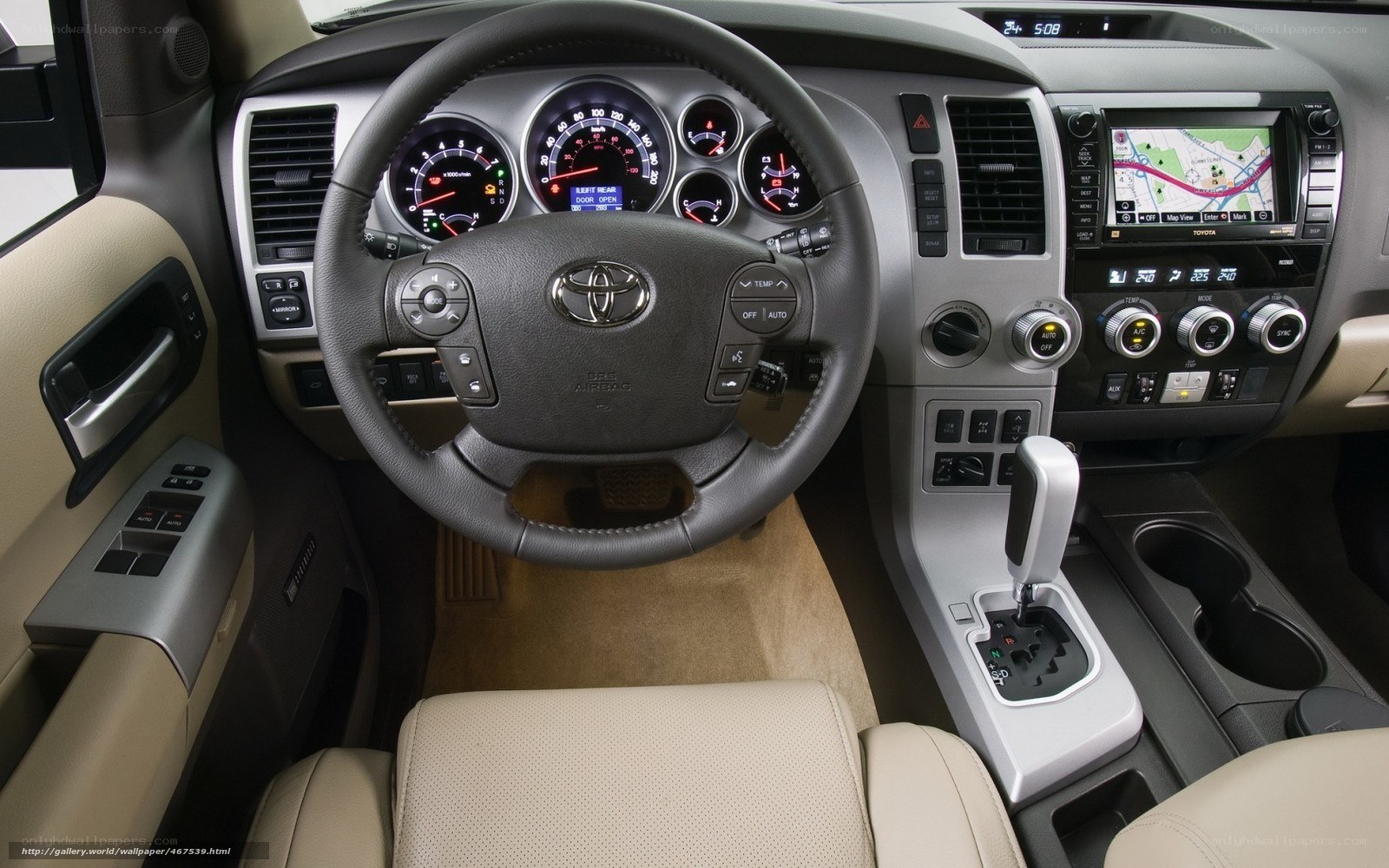 Toyota interior dashboard view