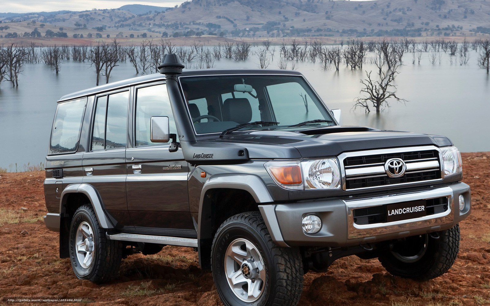 Toyota Land Cruiser by a lake