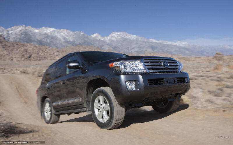 Toyota Land Cruiser on dirt road
