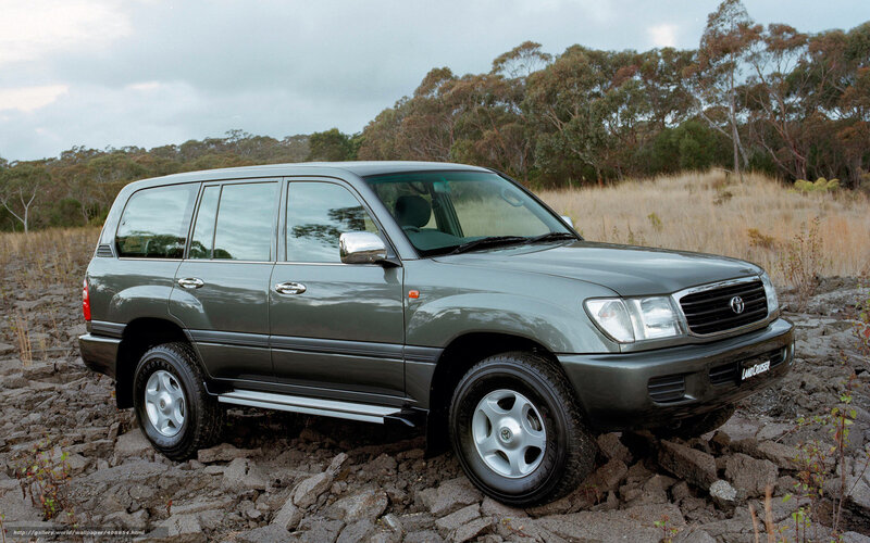Toyota Land Cruiser on rocky terrain