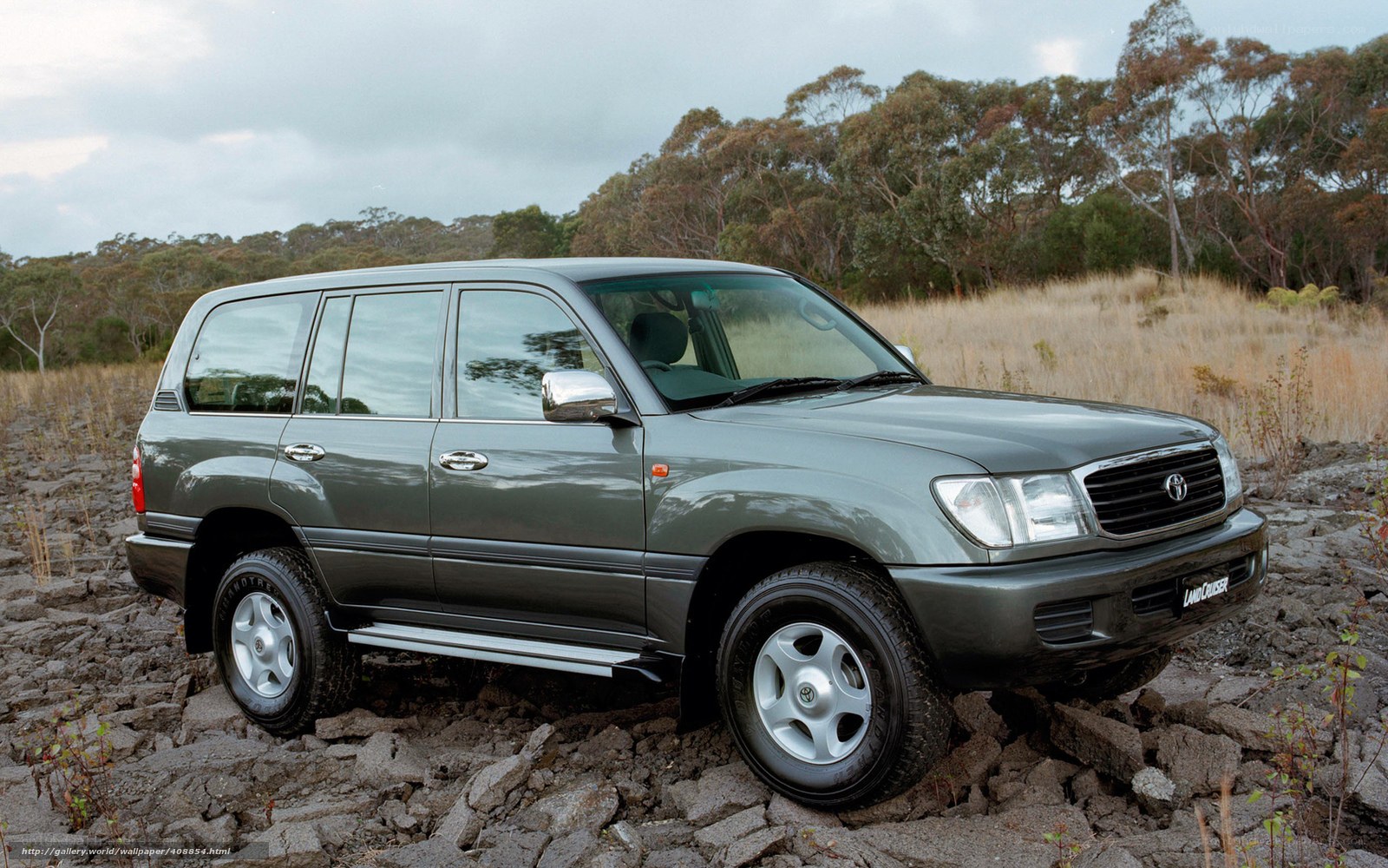 Toyota Land Cruiser on rocky terrain
