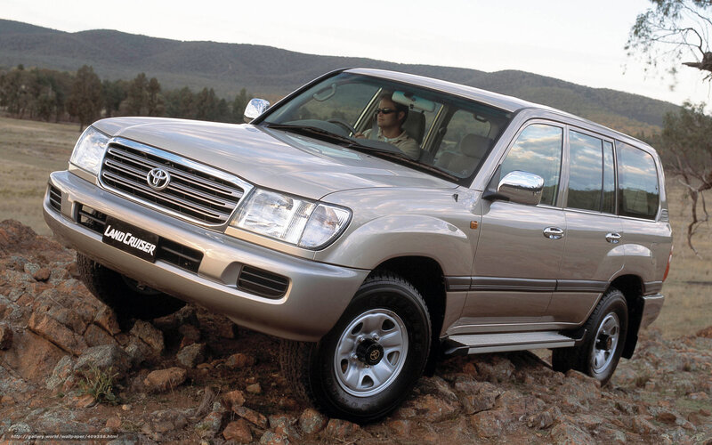 Toyota Land Cruiser on rocky terrain