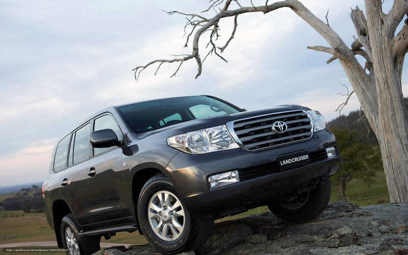 Toyota Land Cruiser on rocky terrain
