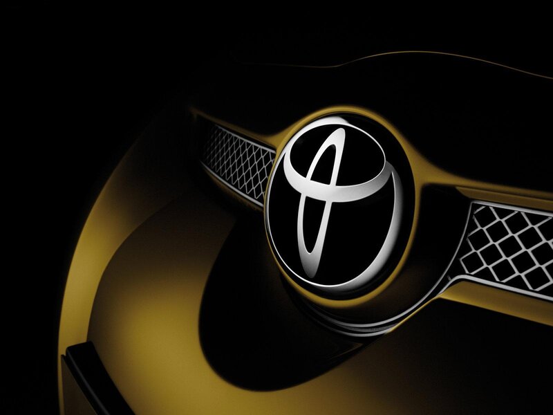 Toyota logo on car grille