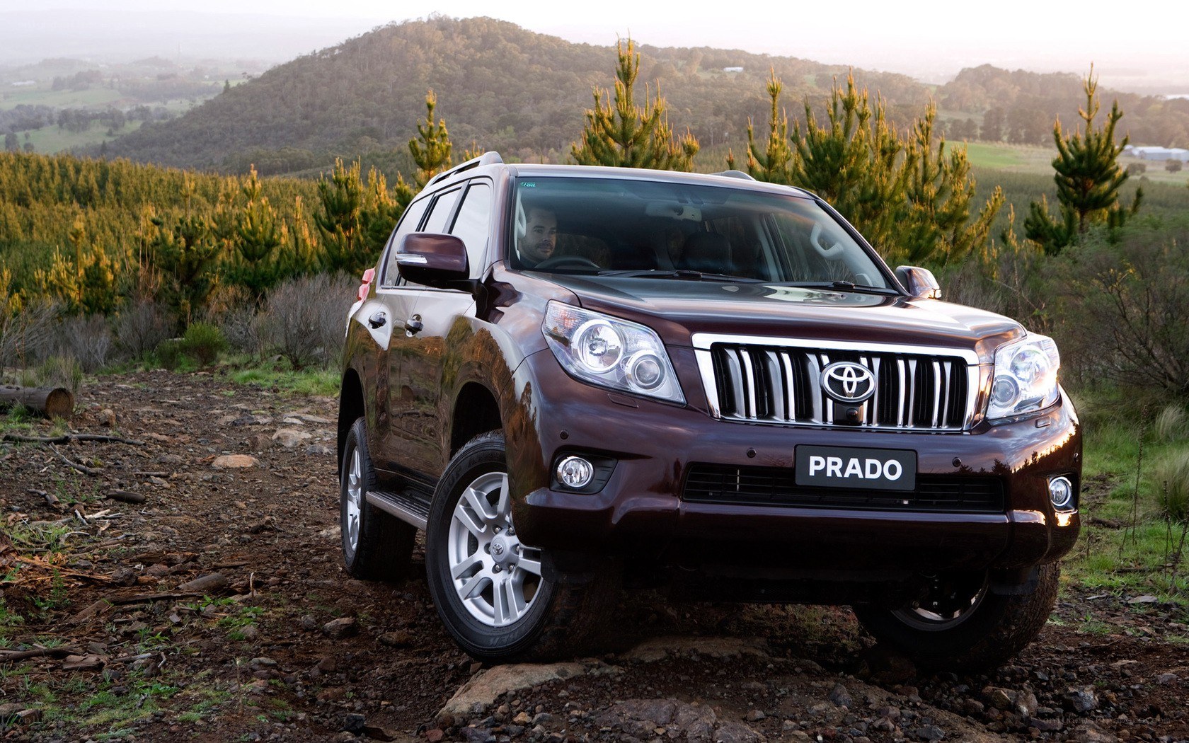 Toyota Prado on a dirt road