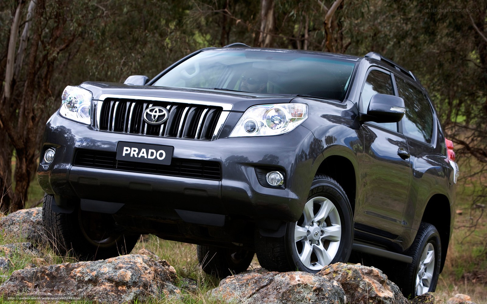 Toyota Prado on rocky terrain