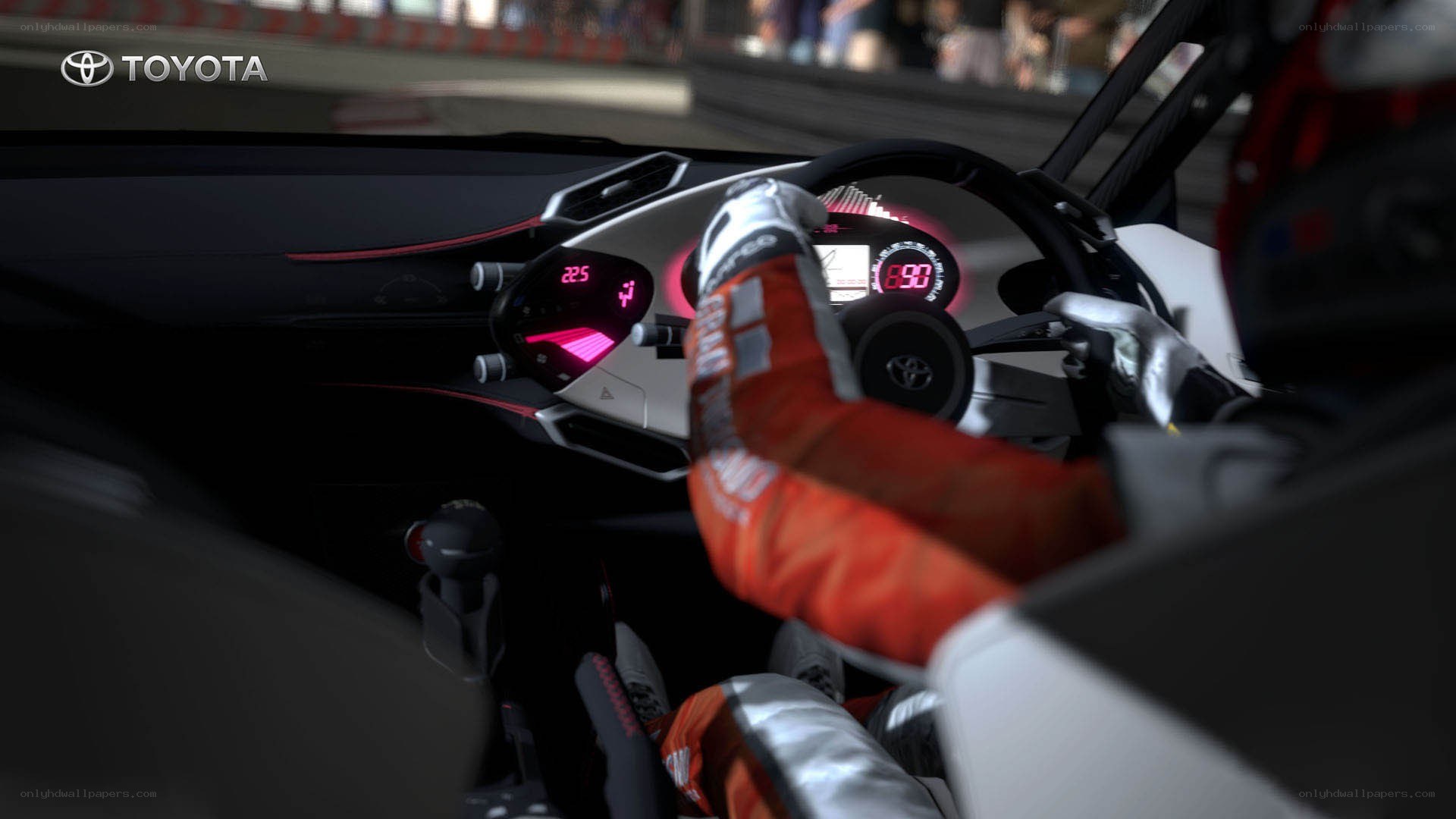 Toyota race car interior