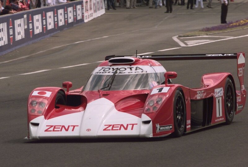 Toyota race car on track