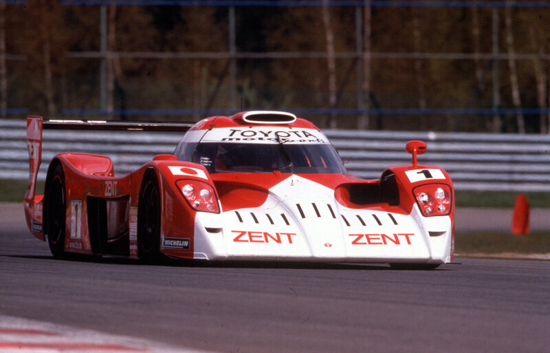 Toyota race car on track