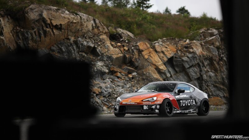 Toyota race car on track