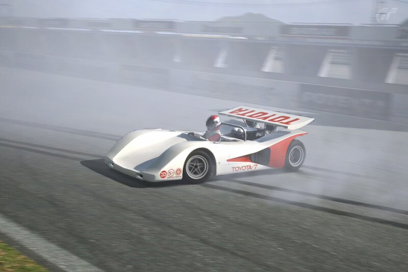 Toyota race car on track