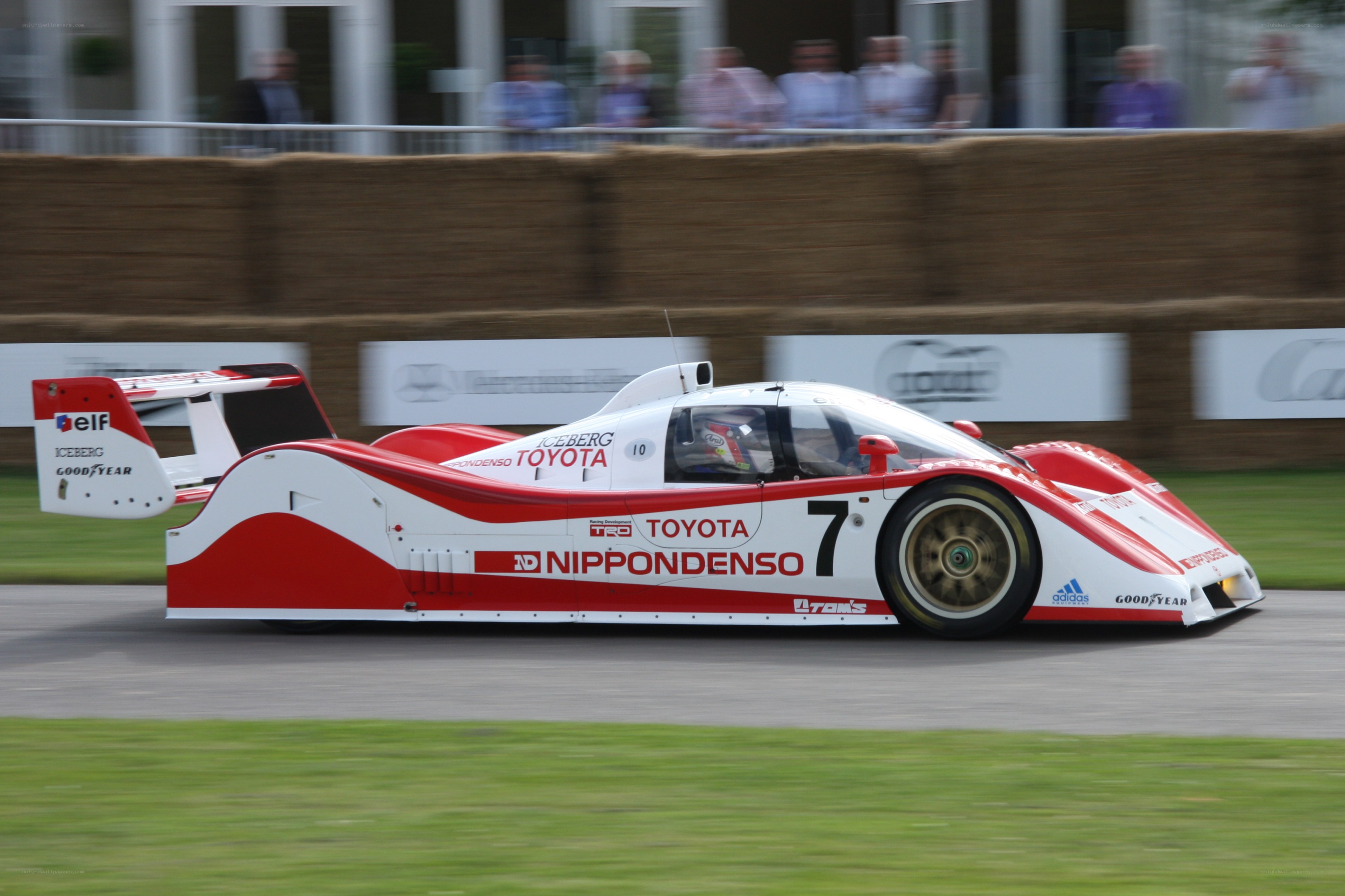 Toyota race car on track