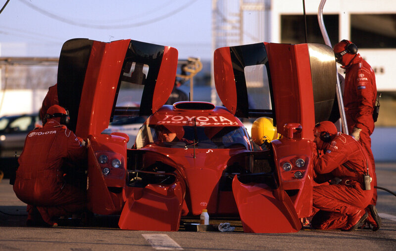 Toyota race car pit stop