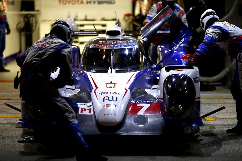Toyota Race Car Pit Stop — White