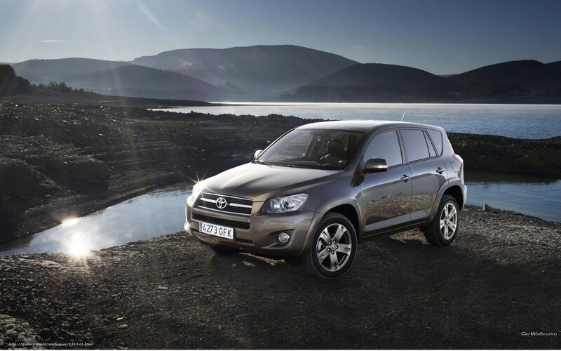 Toyota RAV4 by a lake