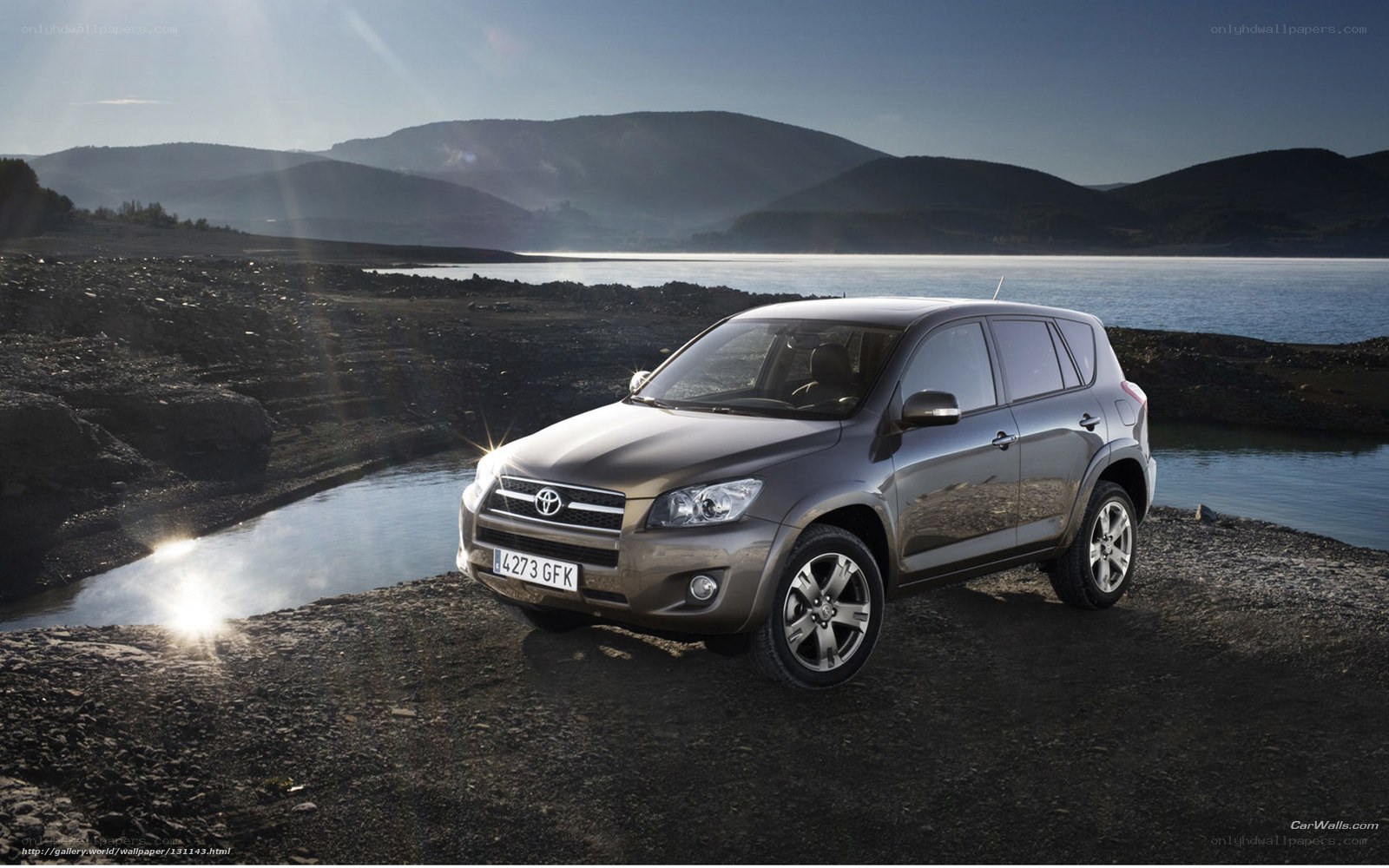 Toyota RAV4 by a lake