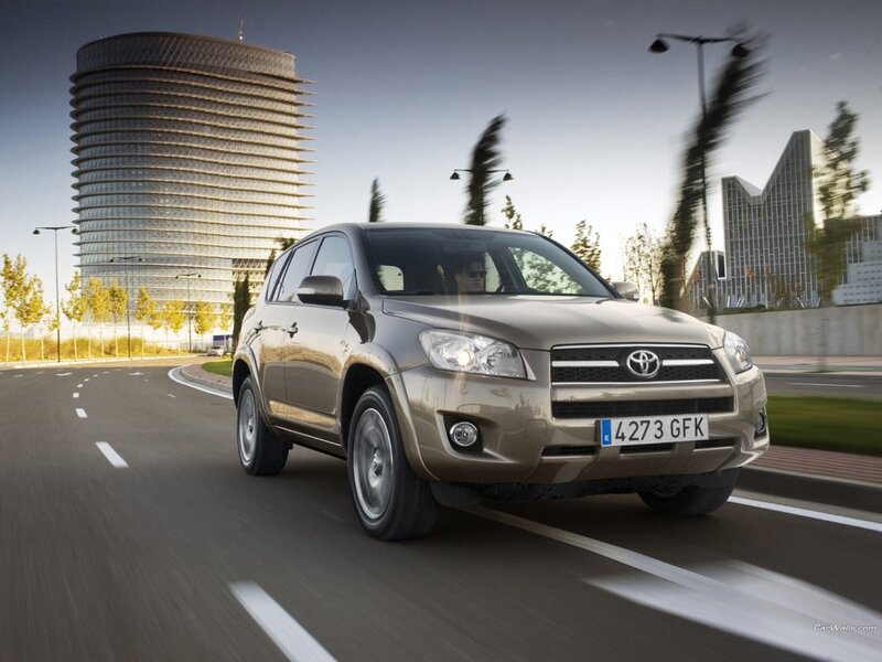 Toyota RAV4 driving on city road