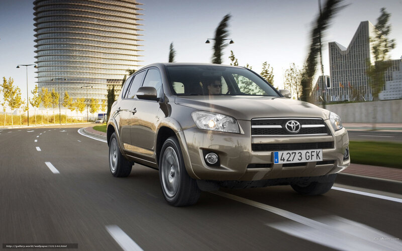 Toyota RAV4 driving on city road