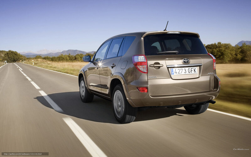 Toyota RAV4 on a country road