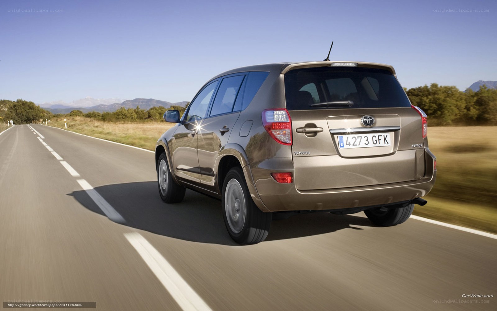 Toyota RAV4 on a country road