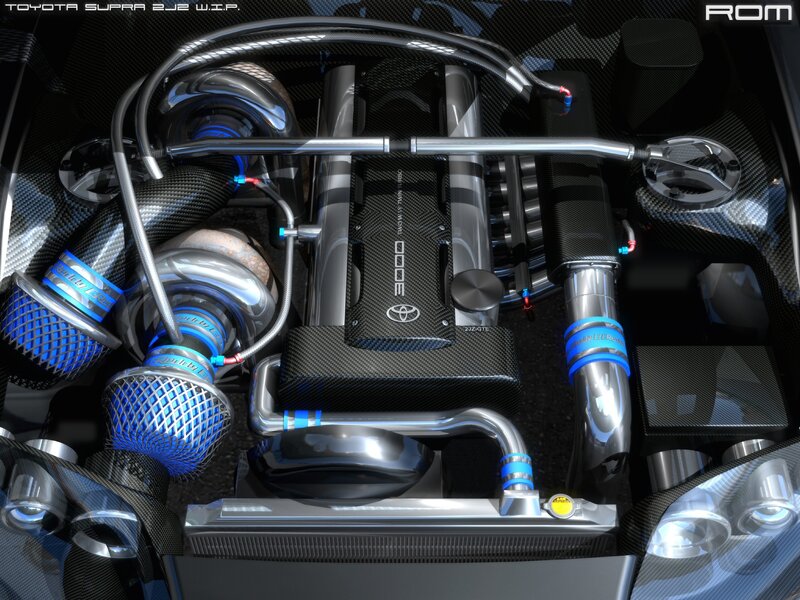 Toyota Supra engine bay