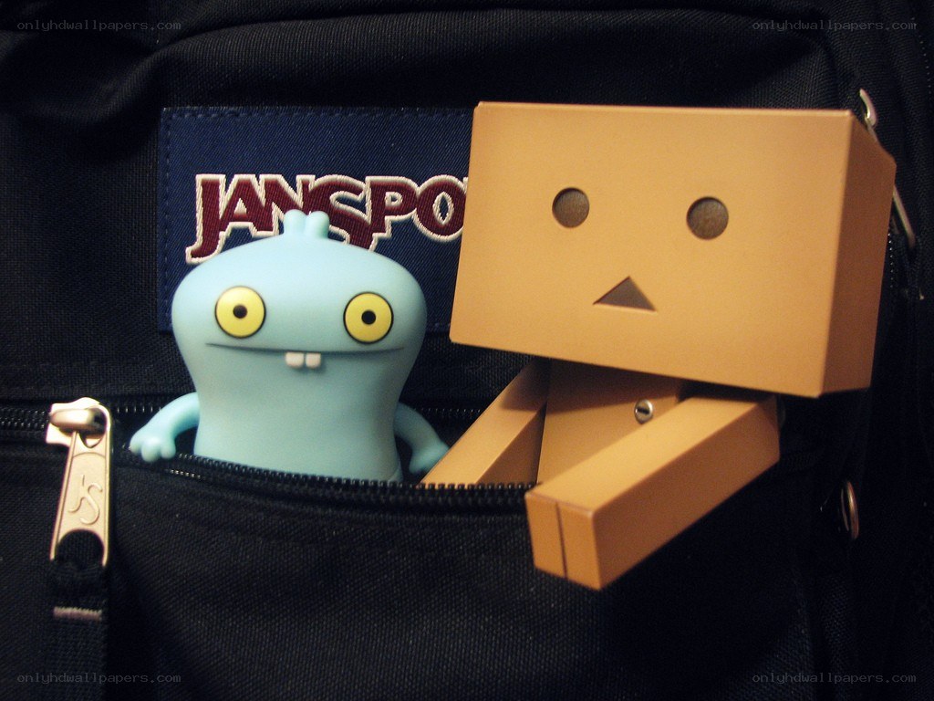 Toys in a backpack pocket