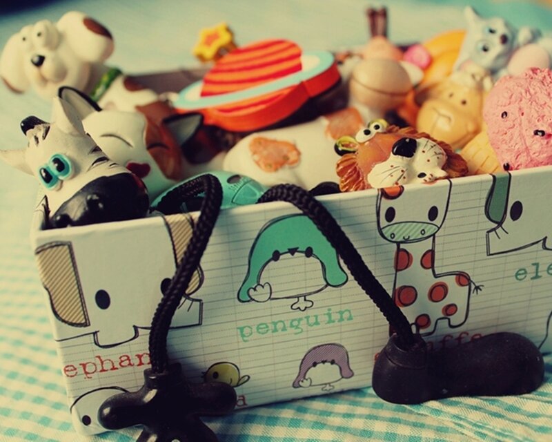 Toys in a box