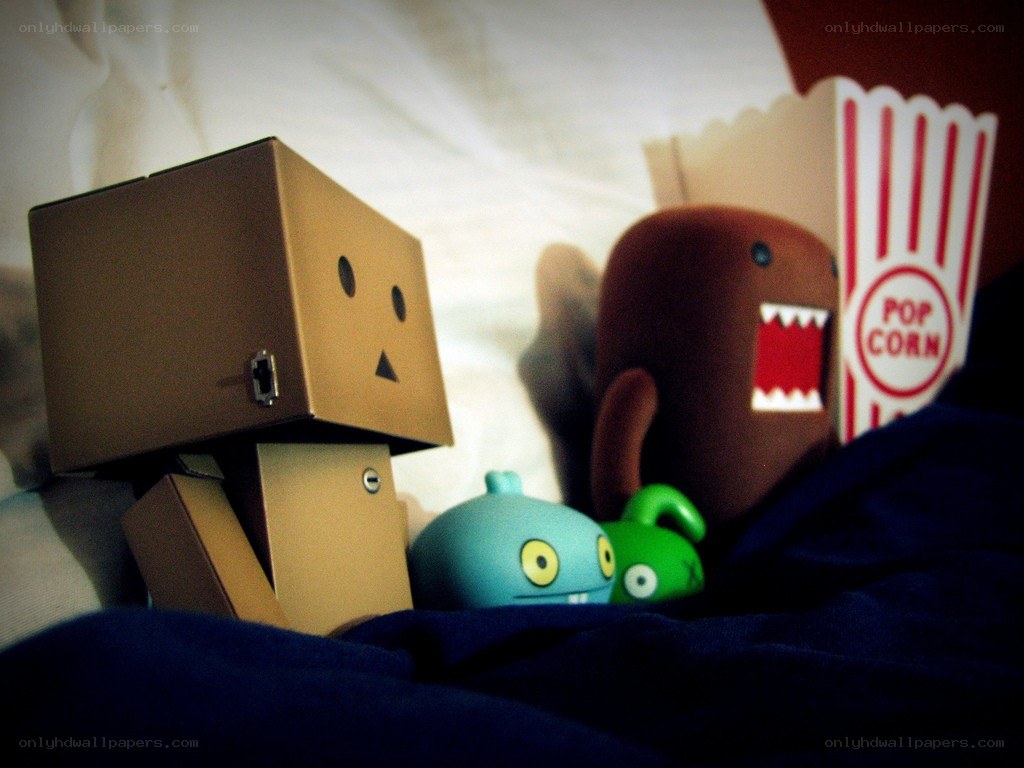 Toys watching a movie