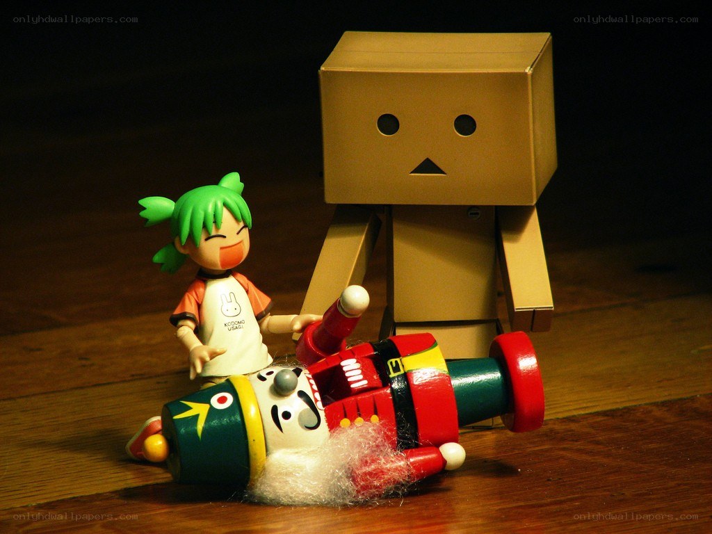 Toys with a cardboard robot