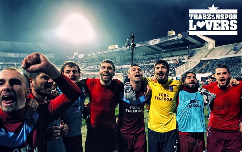 Trabzonspor players celebrate