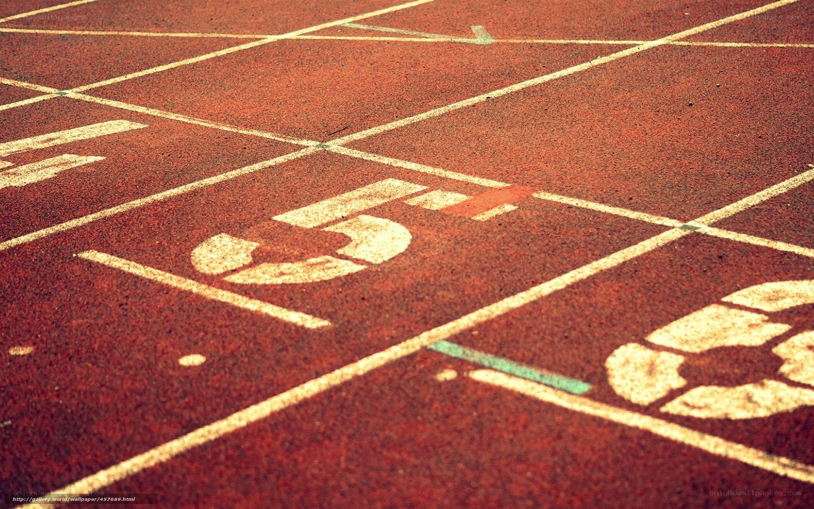 Track lane numbers on a running track